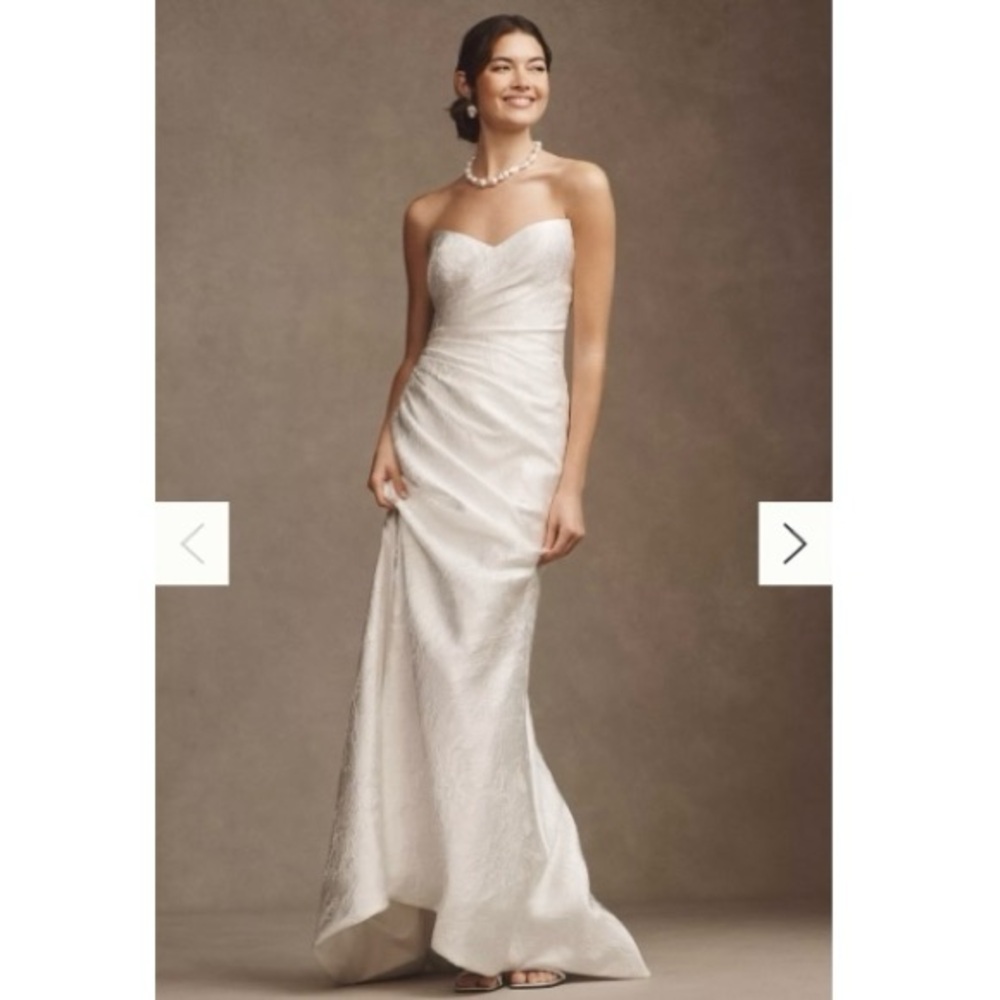 Elegant Strapless White Gown